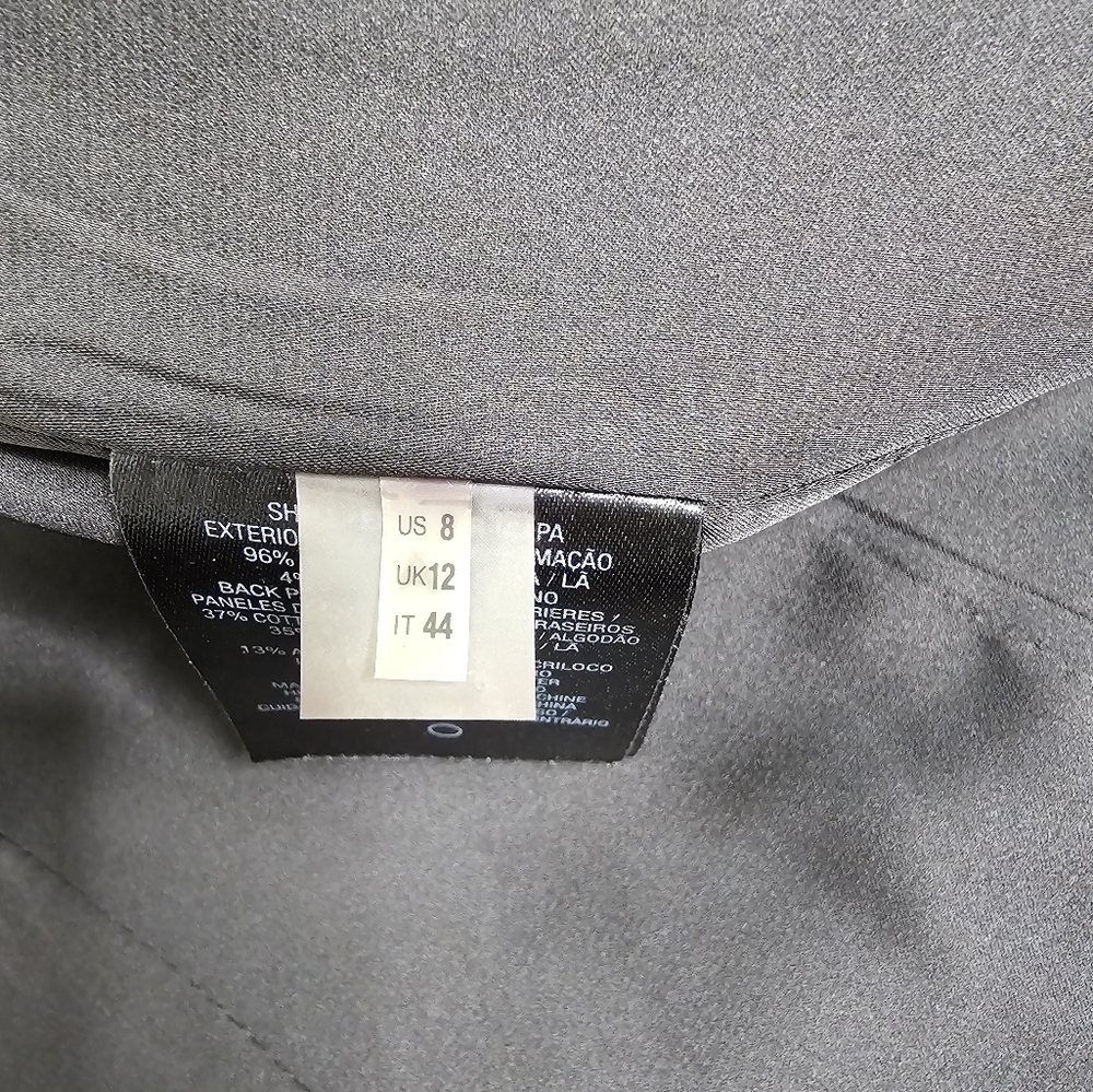 Elie Tahari snap button two-tone gray wool blazer size 8 - Picture 12 of 14